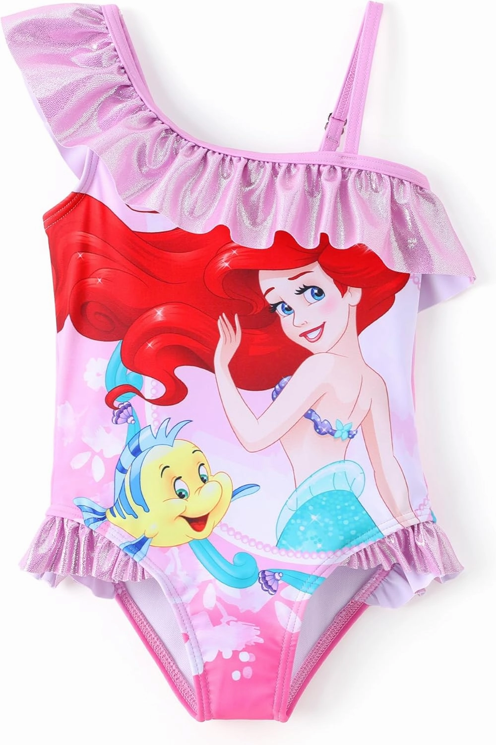 Disney Mickey and Friends Girls One Piece Swimsuits Ruffles Swimwear Beach Sport Bathing Suit