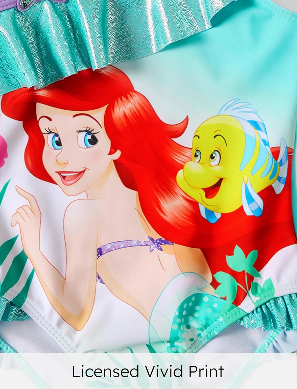 Disney Mickey and Friends Girls One Piece Swimsuits Ruffles Swimwear Beach Sport Bathing Suit