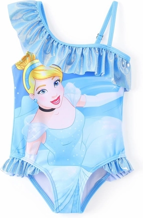 Disney Mickey and Friends Girls One Piece Swimsuits Ruffles Swimwear Beach Sport Bathing Suit