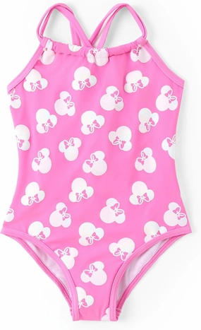 Disney Mickey and Friends Girls Swimsuits UPF 50  One Piece Bathing Suits Sport Summer Beach Swimwear for Kids Size 3-13Y