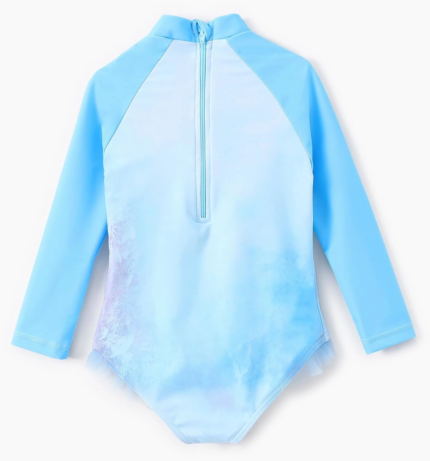 Disney Princess Frozen Elsa Minnie Stitch One Piece Swimsuit Rashguard Bathing Suit UPF 50 Toddler Girl Long Sleeve Swimwear
