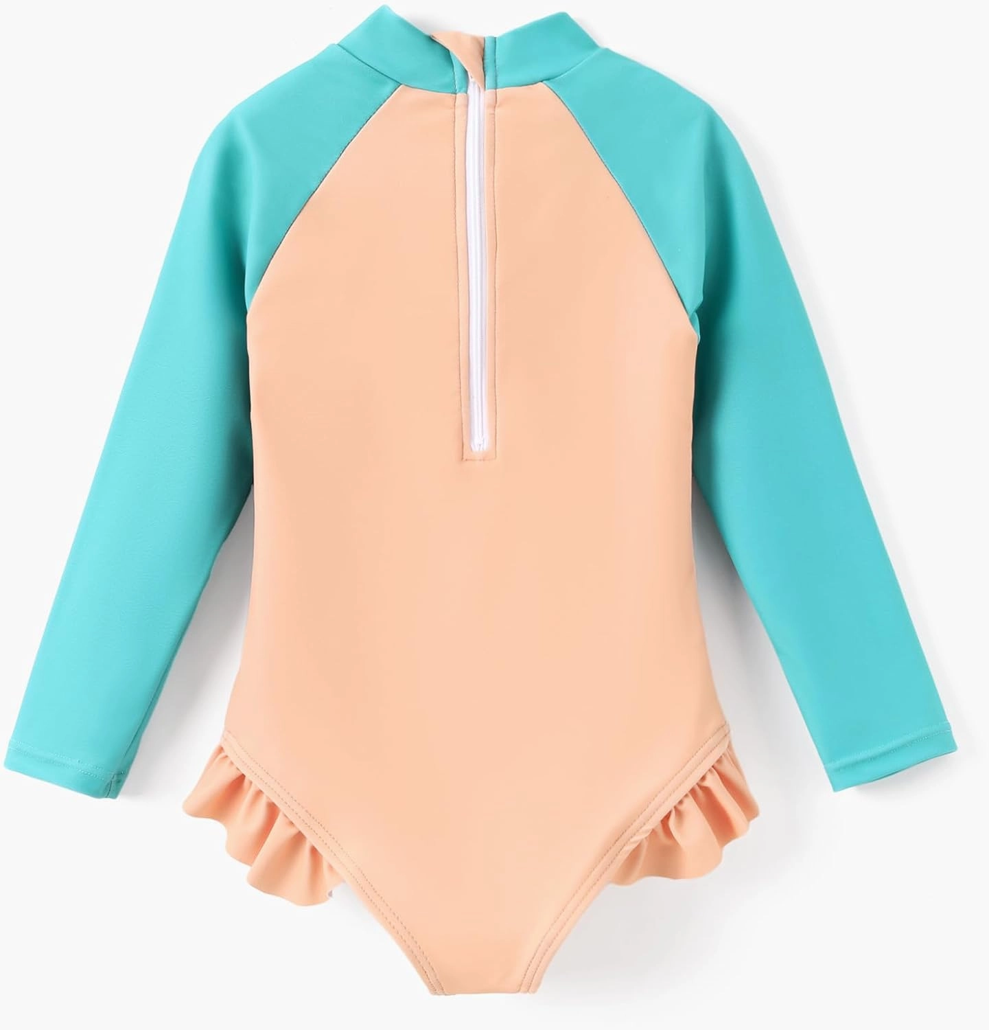 Disney Princess Frozen Elsa Minnie Stitch One Piece Swimsuit Rashguard Bathing Suit UPF 50 Toddler Girl Long Sleeve Swimwear