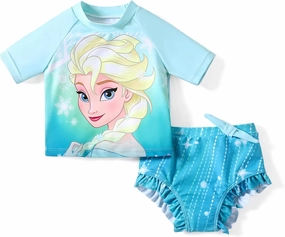 Disney Princess Frozen Elsa Minnie Toddler Girl Swimsuit Summer Tankini Bathing Suit 2 Piece Swimwear Rashguard Swim Suit