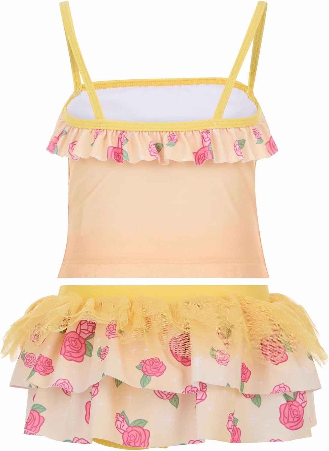 Disney Princess Girls UPF 50  Tankini Top and Swim Skirt Swimsuit Set Toddler to Big Kid Sizes (2T - 10-12)