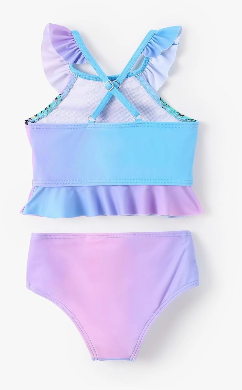 Disney Princess Toddler Girls Two Piece Tankini Top and Bow Tie Bikini Bottom Beach Swimwear Set