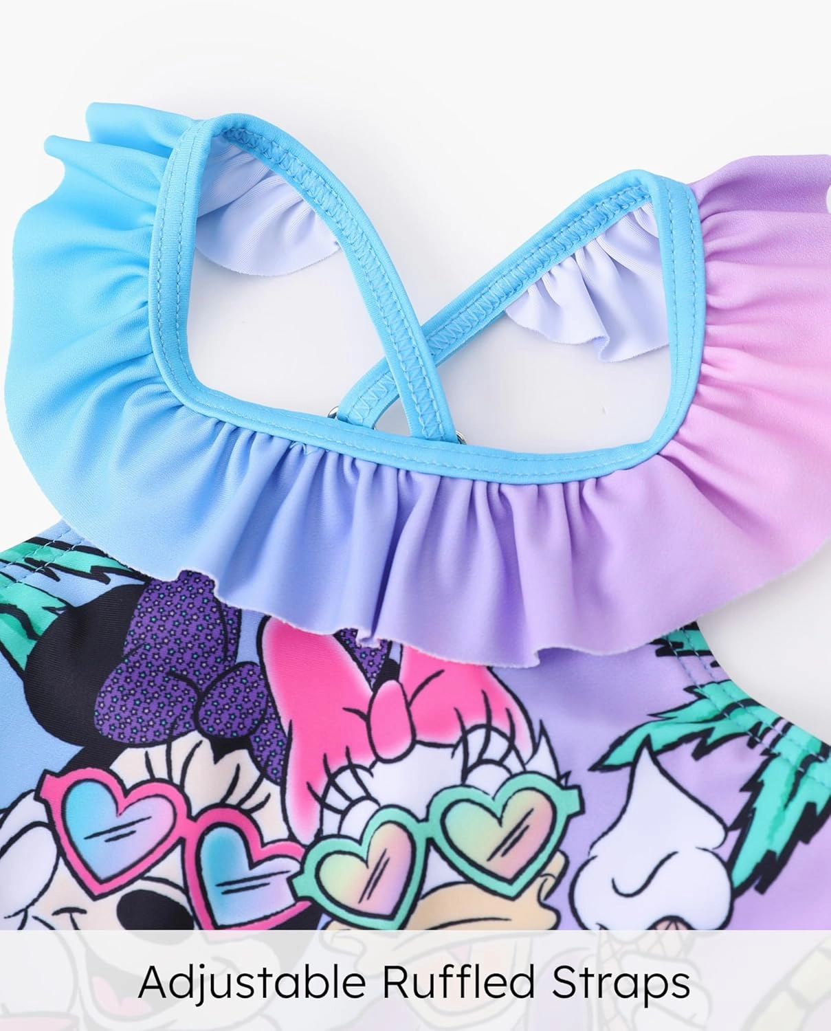 Disney Princess Toddler Girls Two Piece Tankini Top and Bow Tie Bikini Bottom Beach Swimwear Set