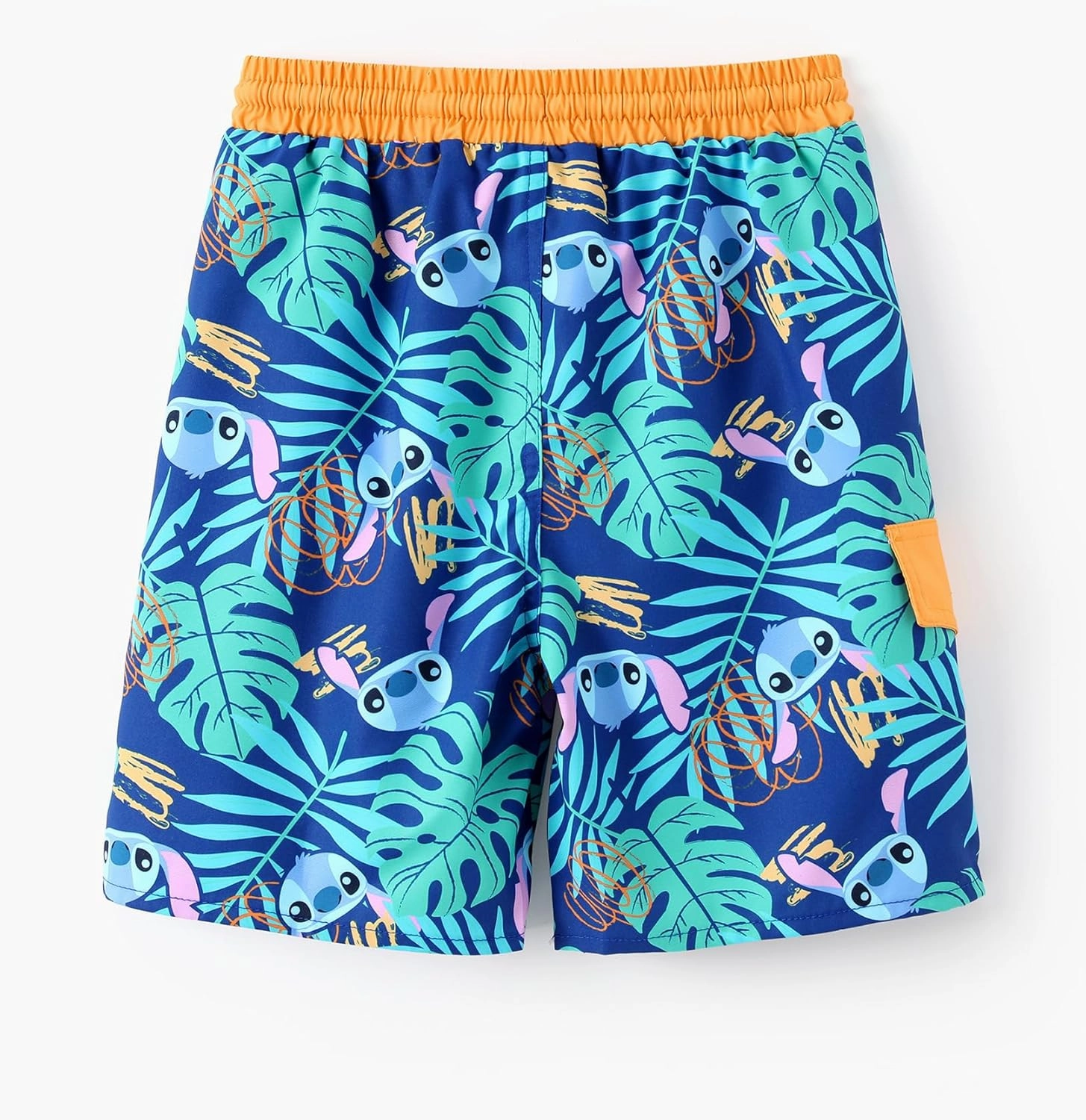 Disney Stitch Boys Swim Trunks with UPF 50  Sun Protection, Quick-Dry Fabric, and Pocket
