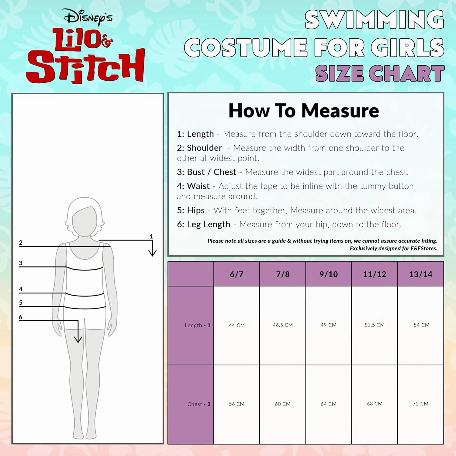 Disney Stitch Girls One Piece Swimsuit, Stretchy Swimwear for Beach and Pool