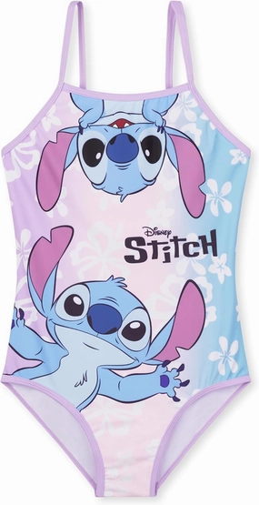 Disney Stitch Girls One Piece Swimsuit, Stretchy Swimwear for Beach and Pool