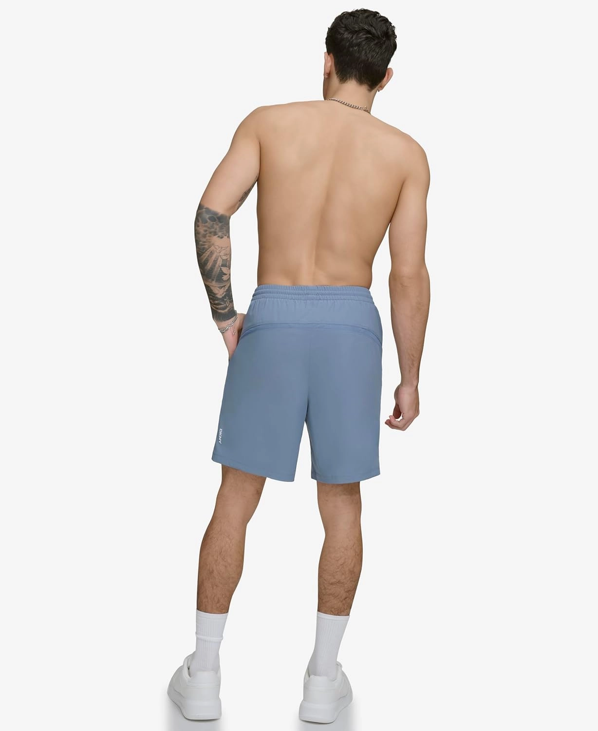 DKNY Men's Stretch Quick Dry Volley UPF 40  Protection Swim Trunk