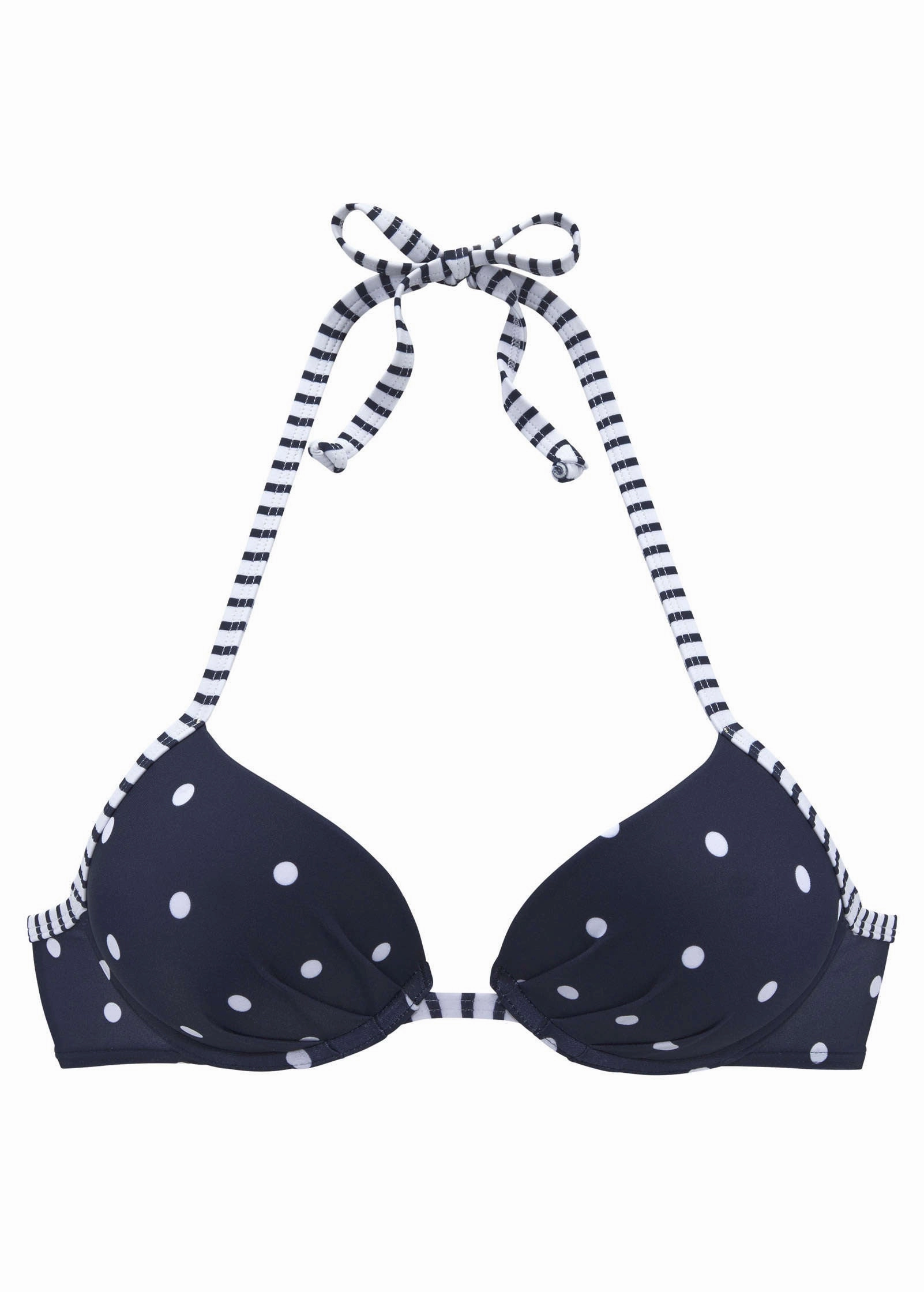 Dot Push-Up Top - Striped Polka-Dot