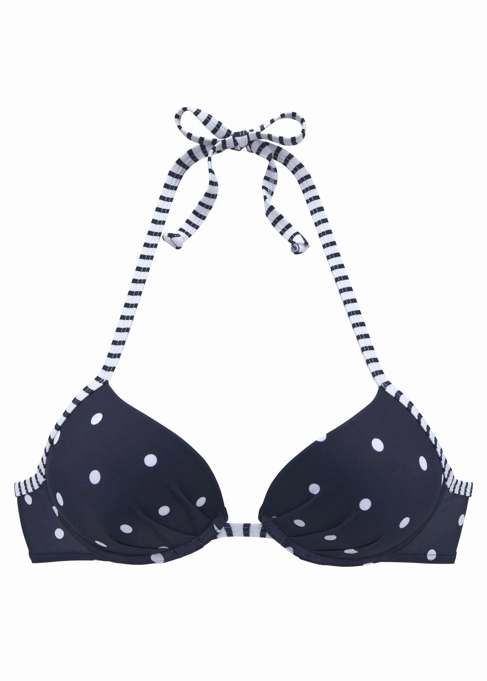 Dot Push-Up Top - Striped Polka-Dot