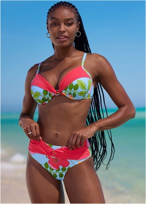 Draped Ring Underwire Top - Soft Meadow