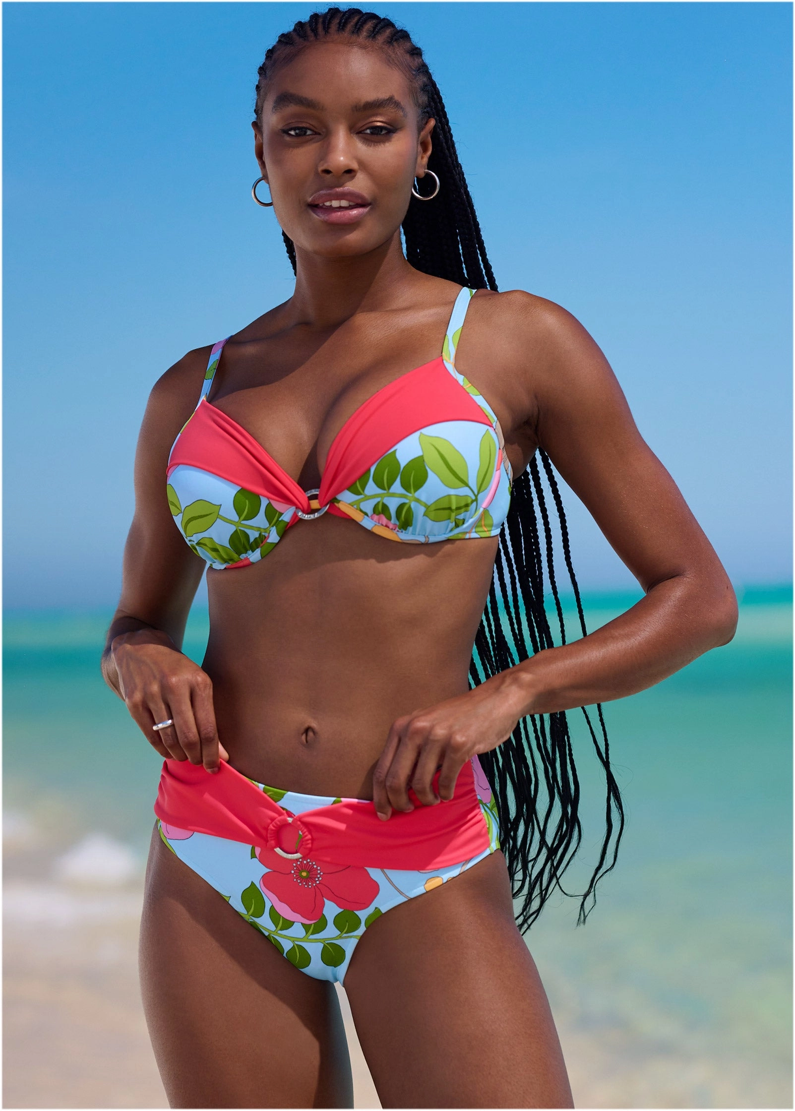 Draped Ring Underwire Top - Soft Meadow