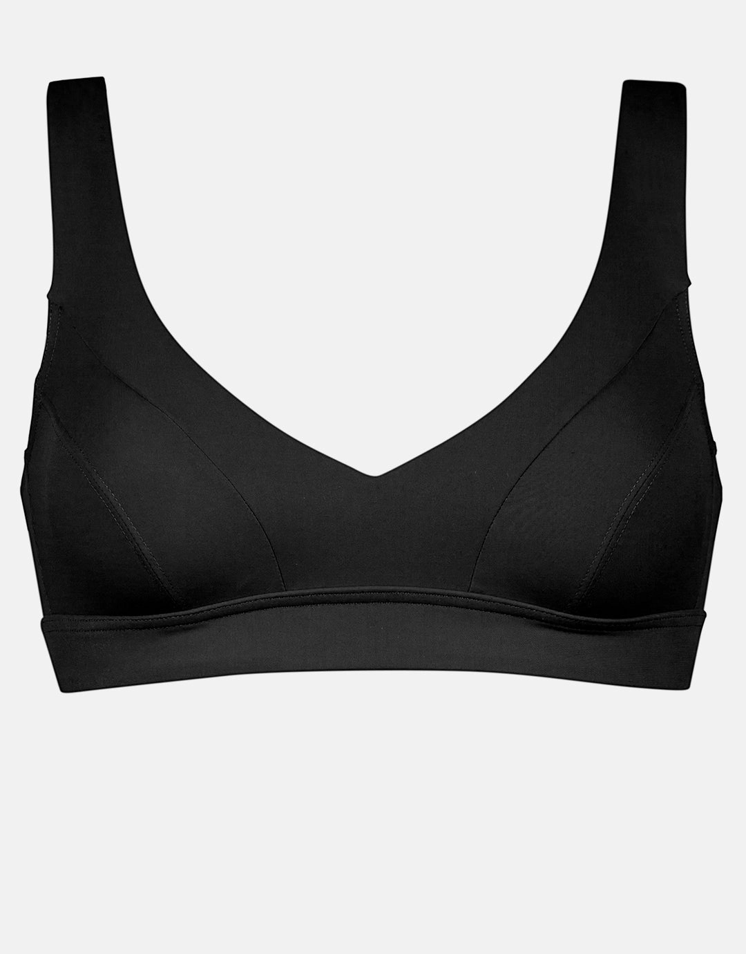 Eco Shape Bralette Crop Bikini Top - Black
