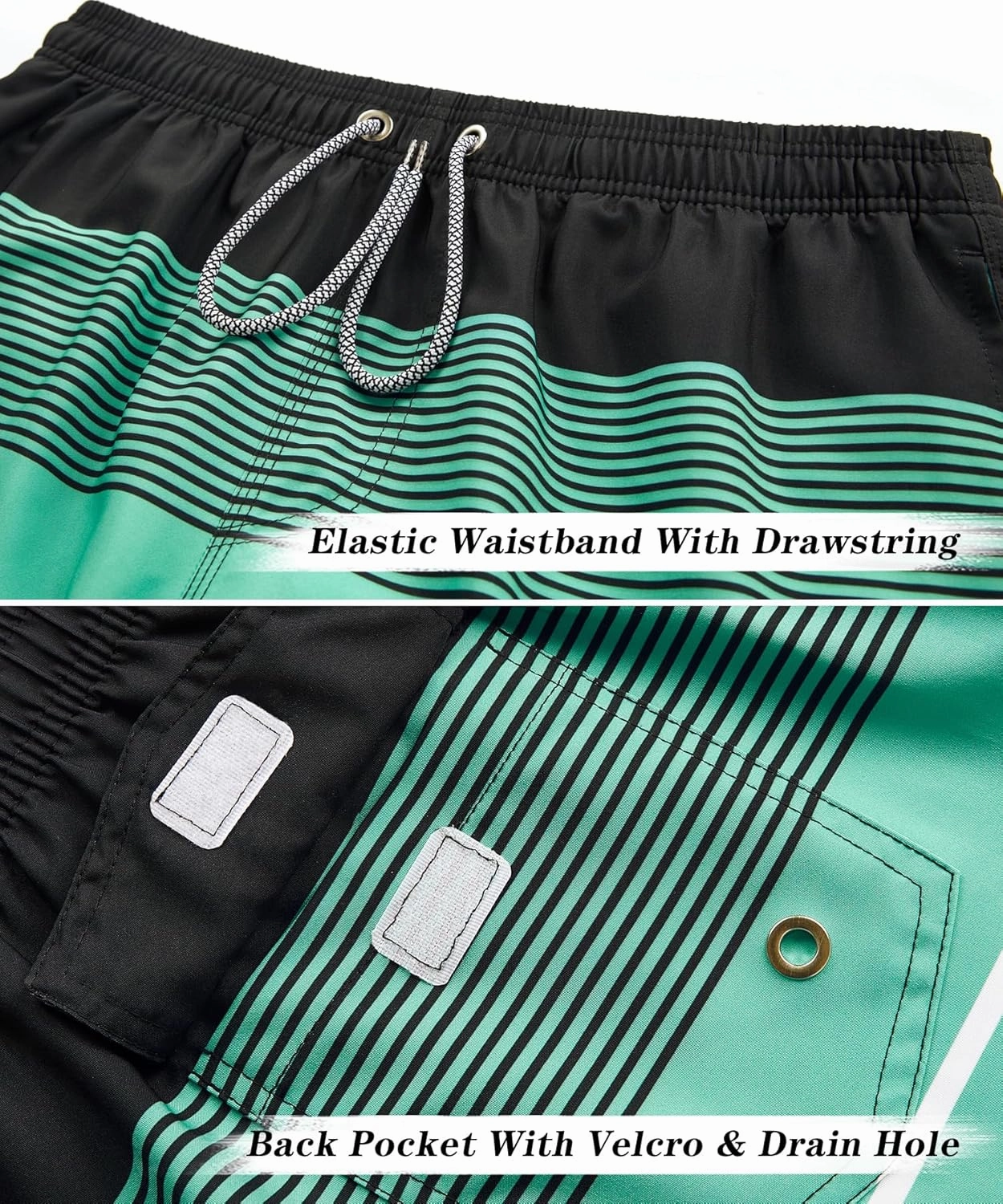 ELETOP Men's Swim Trunks Quick Dry Bathing Suit Swimming Board Shorts Mesh Lining Beach Swimwear