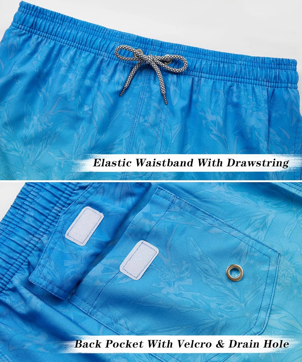 ELETOP Men's Swim Trunks Quick Dry Bathing Suit Swimming Board Shorts Mesh Lining Beach Swimwear