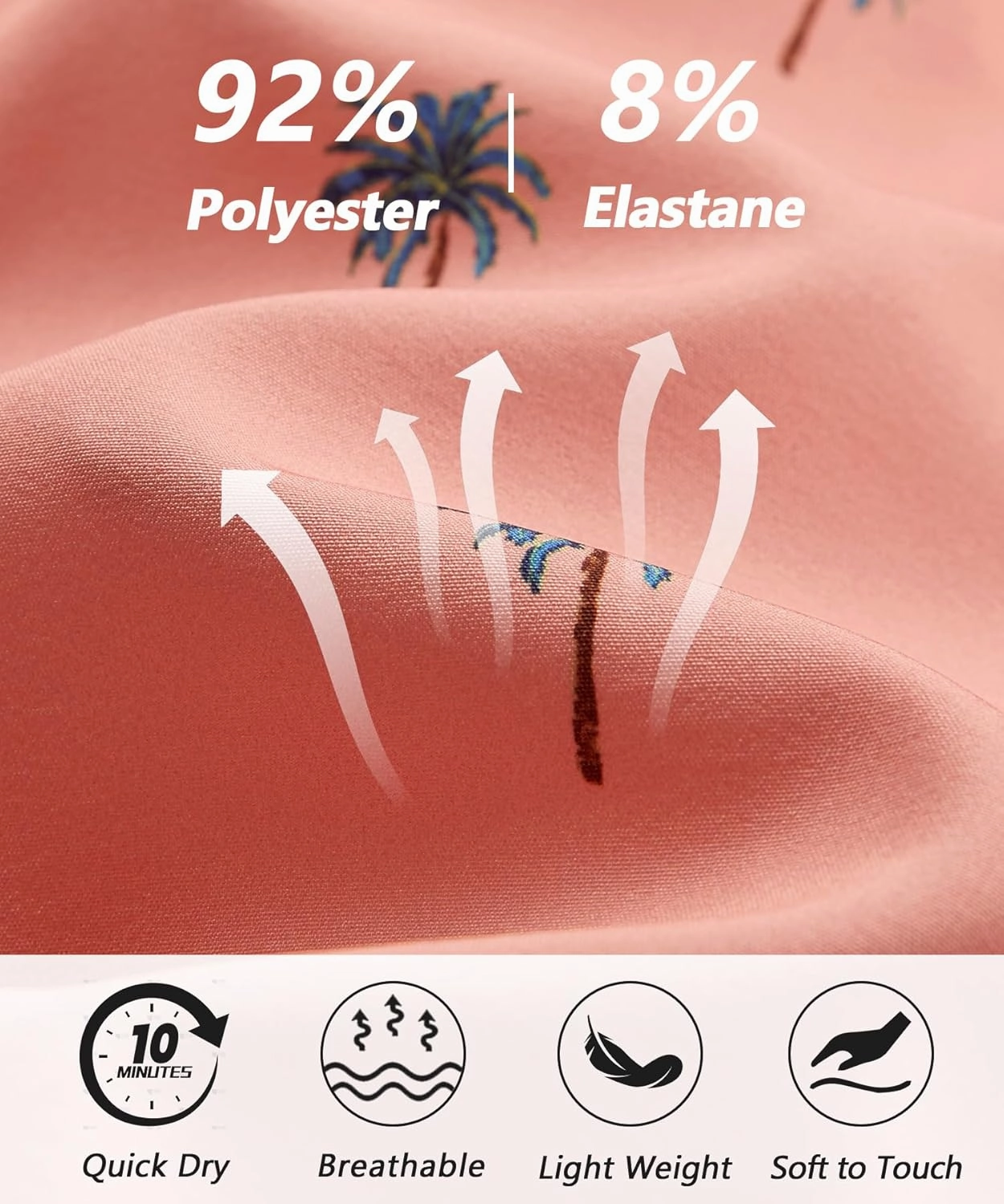 ELETOP Men's Swim Trunks Quick Dry Bathing Suit Swimming Board Shorts Mesh Lining Beach Swimwear