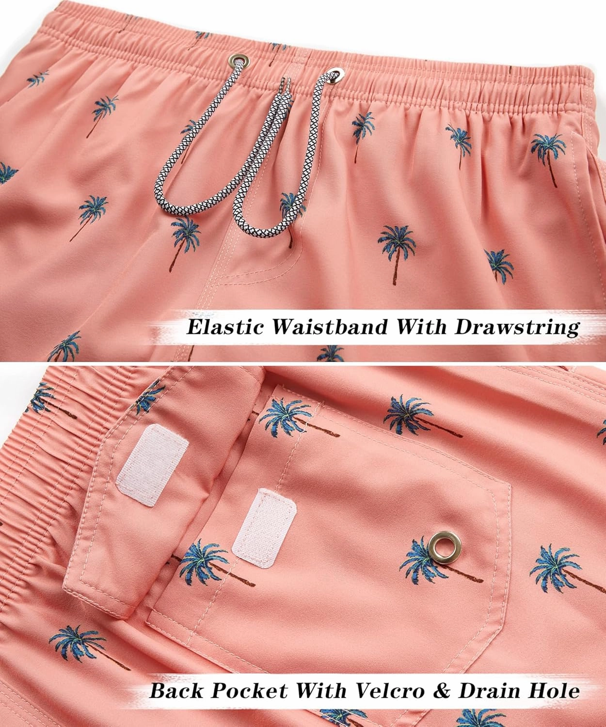ELETOP Men's Swim Trunks Quick Dry Bathing Suit Swimming Board Shorts Mesh Lining Beach Swimwear