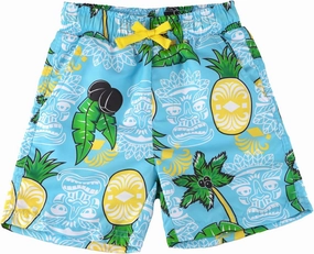 ESTAMICO Boys' Quick Dry Beach Swim Trunk Printed Board Shorts with Pockets