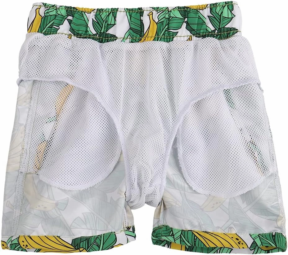 ESTAMICO Boys' Quick Dry Beach Swim Trunk Printed Board Shorts with Pockets
