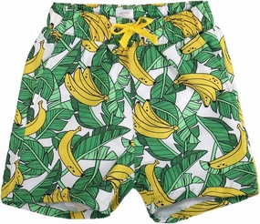 ESTAMICO Boys' Quick Dry Beach Swim Trunk Printed Board Shorts with Pockets