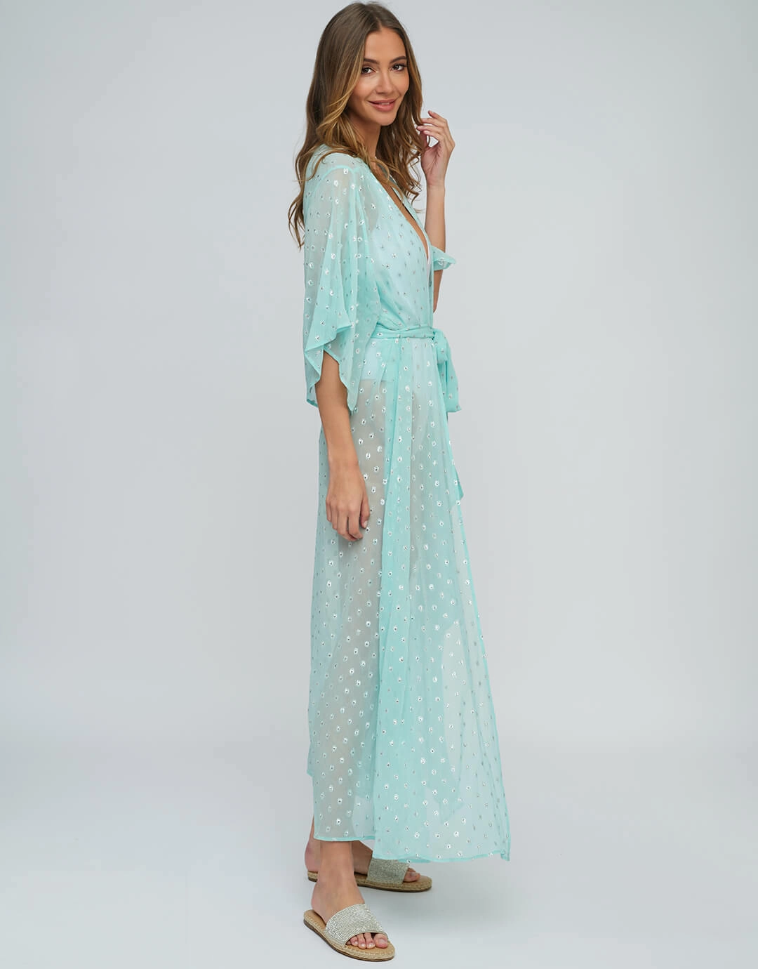 Estepona Maxi Kaftan - Turquoise