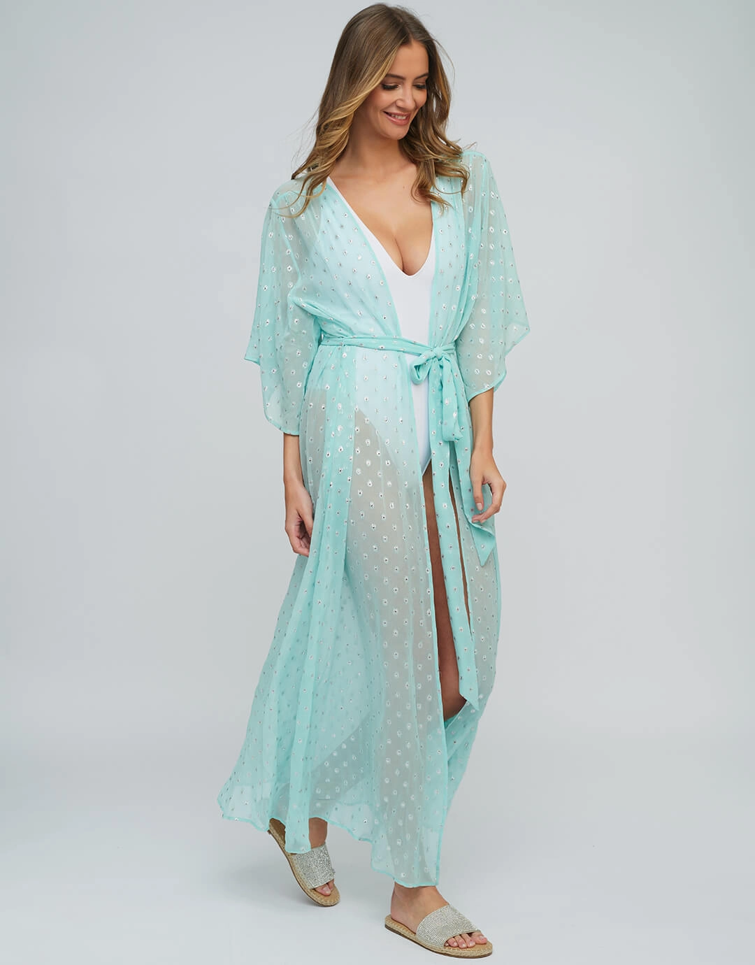 Estepona Maxi Kaftan - Turquoise