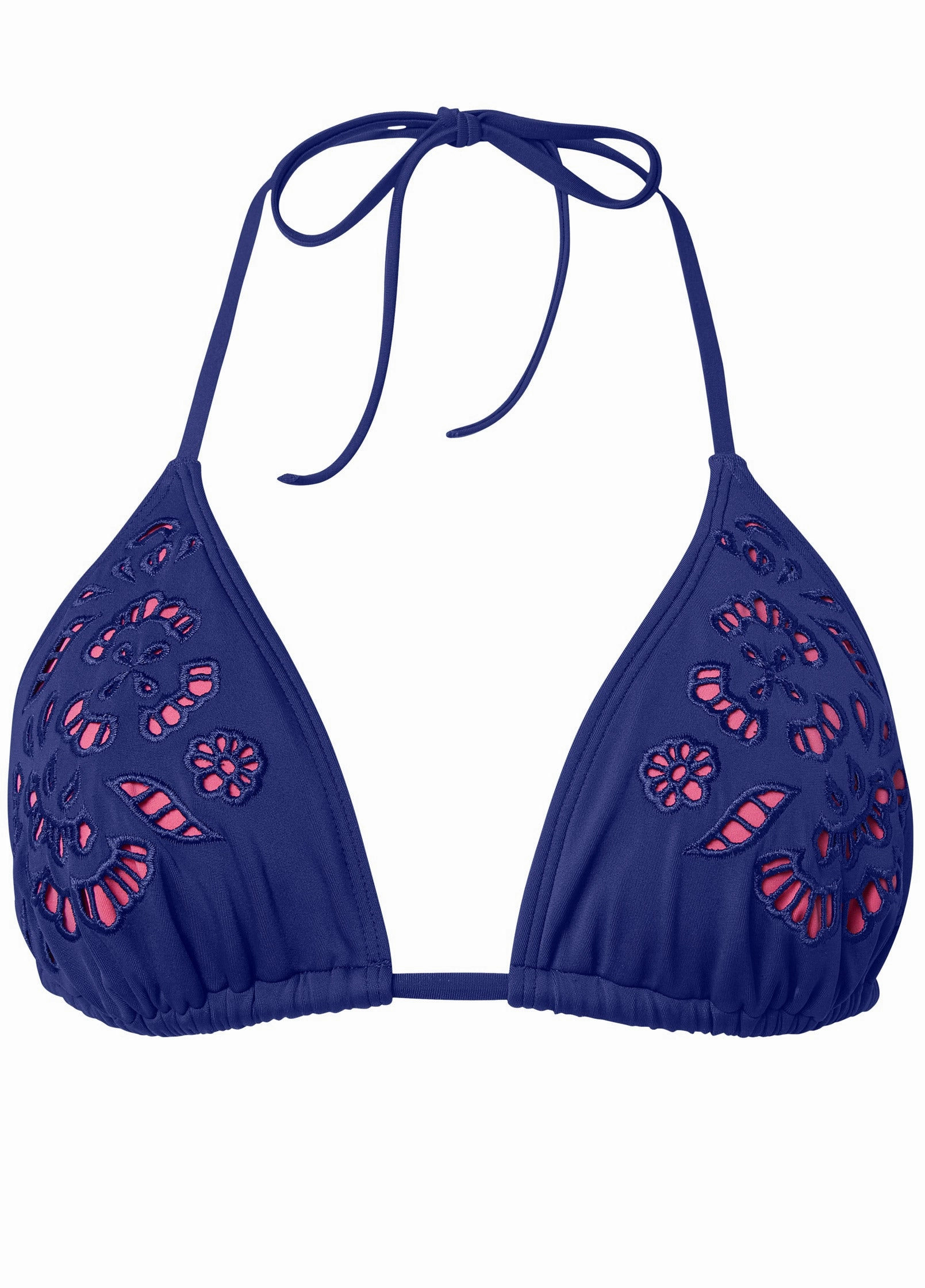 Eyelet Cutout Triangle Top - Ultramarine Blue & Sunset Pink