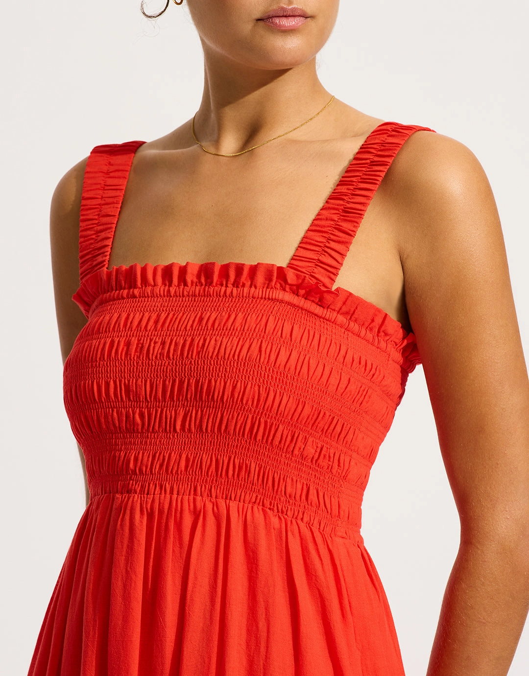 Faithful Midi Dress - Flame