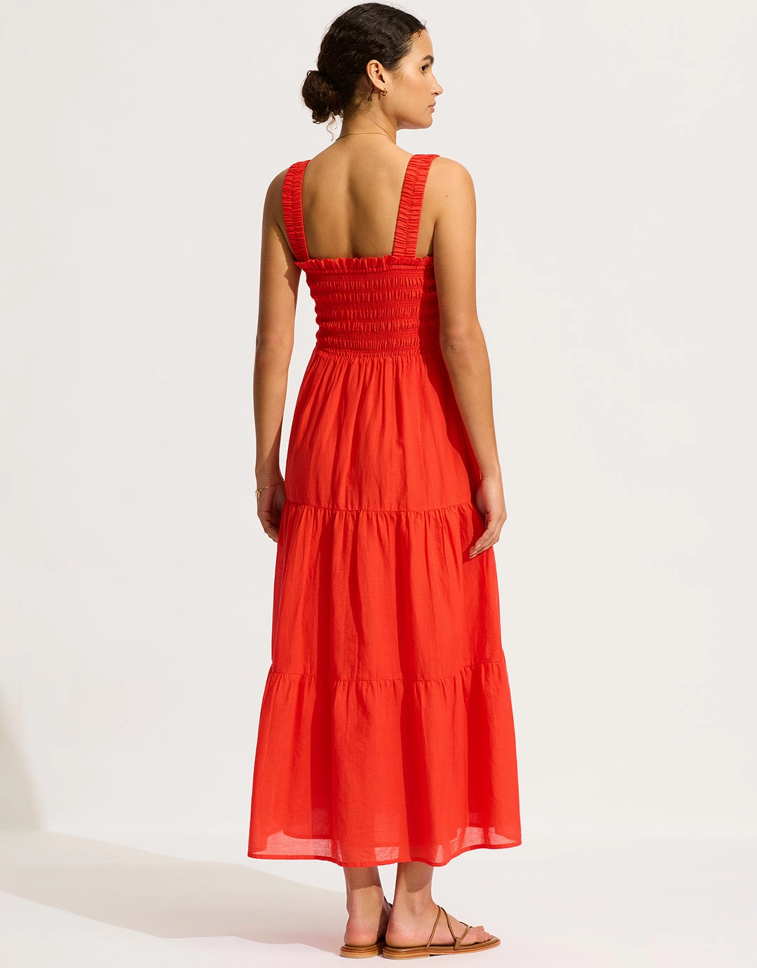Faithful Midi Dress - Flame