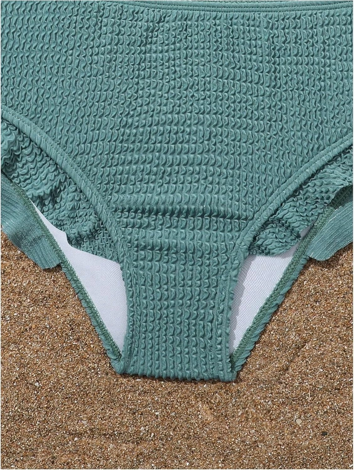 Floerns Girl's 2 Piece Bathing Suit Ruffle Trim Summer Bikini Swimsuit