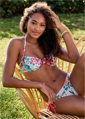 French Bra Swim Top - Soft Florals