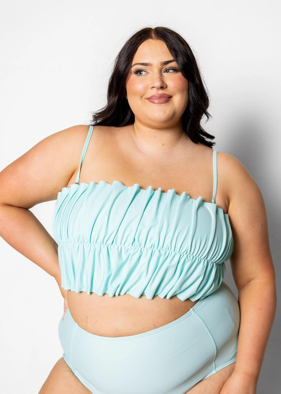 Fresh Mint | Oversized Ruffle Top