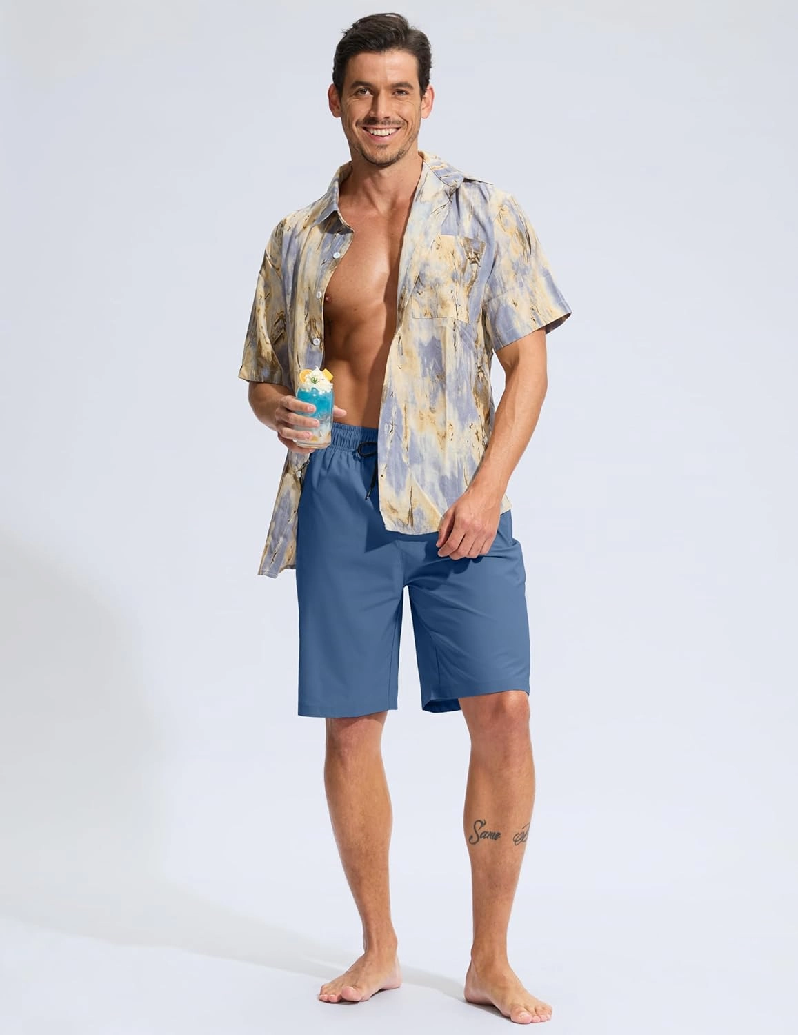 G Gradual Men's Swim Trunks 9" Quick Dry Swimming Board Shorts with Zipper Pockets Swimwear Bathing Suit for Men No Liner