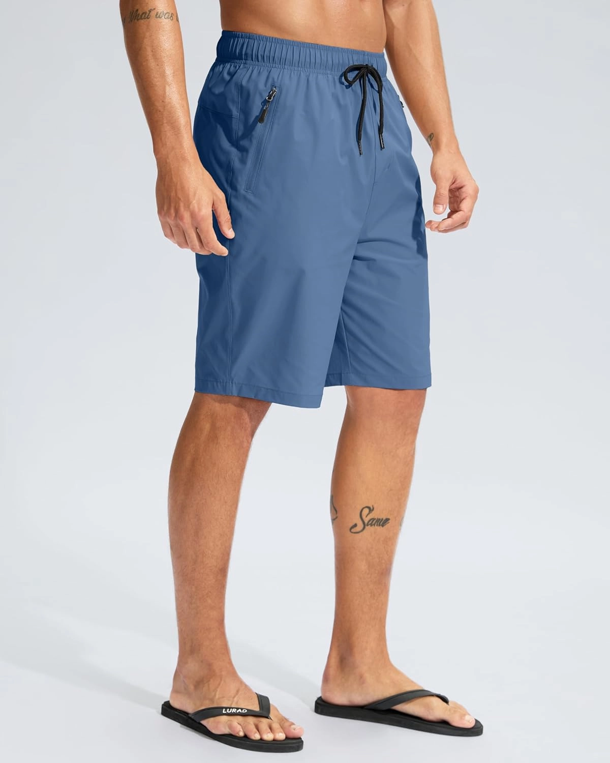 G Gradual Men's Swim Trunks 9" Quick Dry Swimming Board Shorts with Zipper Pockets Swimwear Bathing Suit for Men No Liner