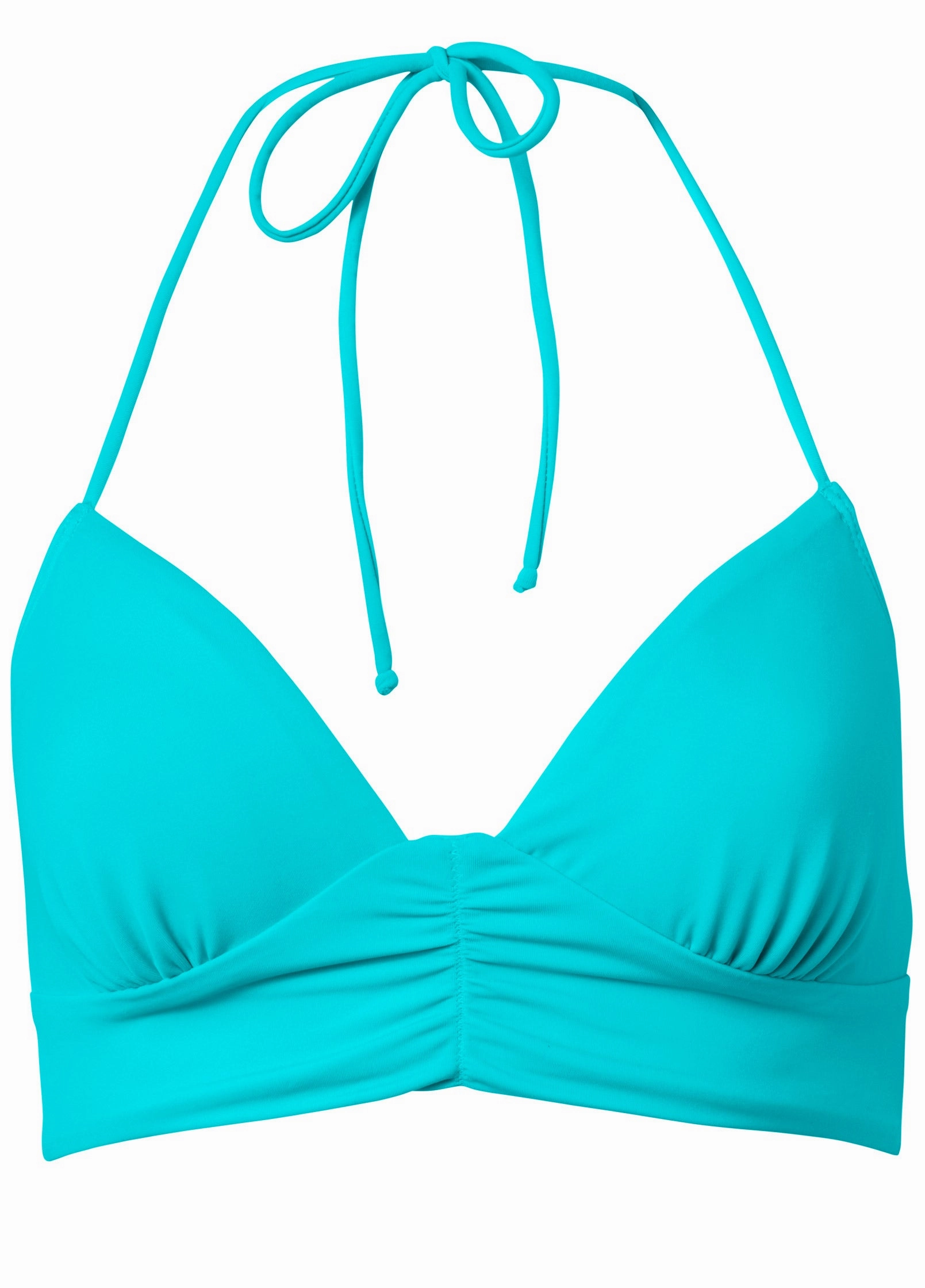 Gathered Triangle Top - Aqua Reef