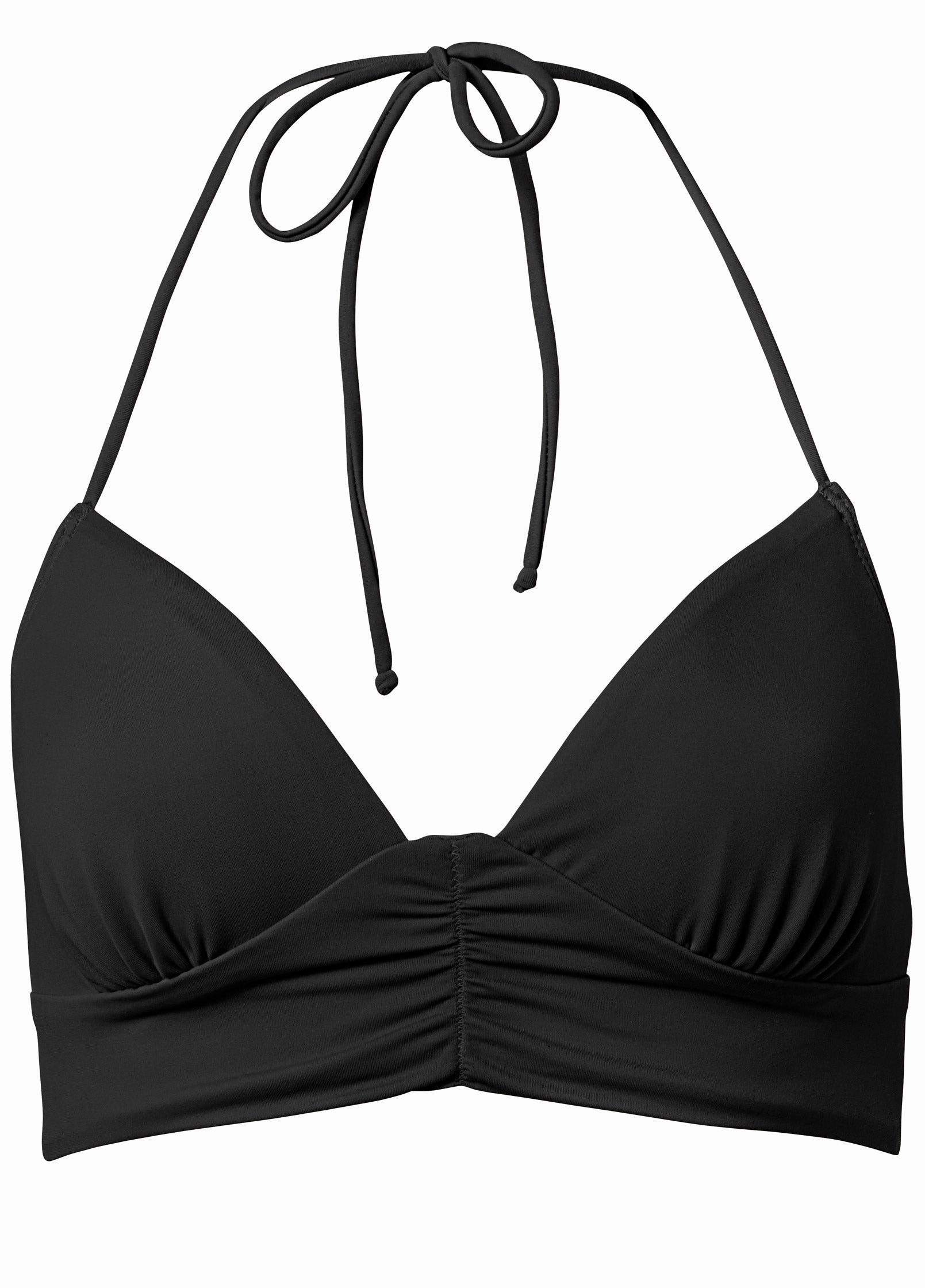 Gathered Triangle Top - Black Beauty