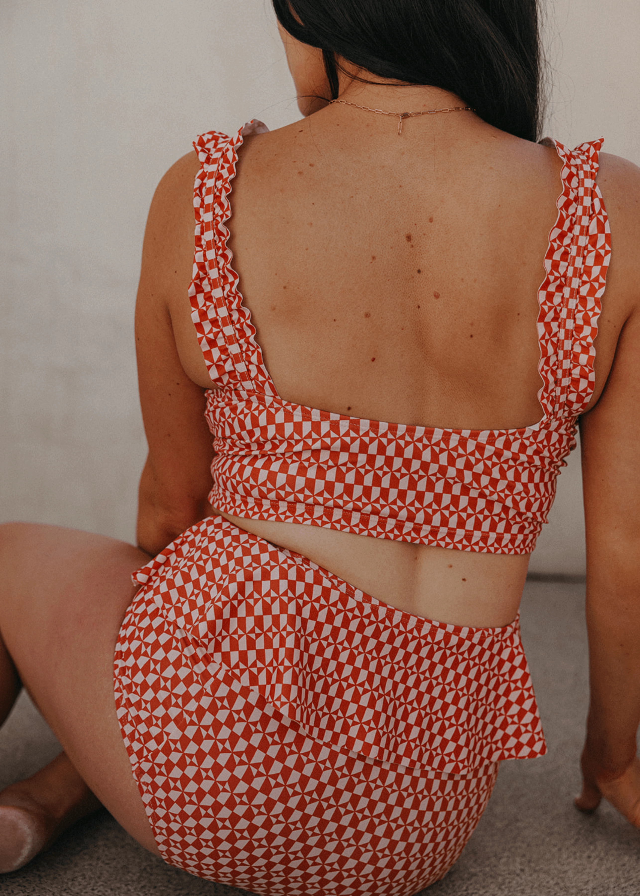 Geometric | Peplum Bottoms