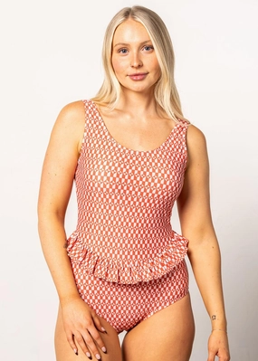 Geometric | Skirted One-Piece