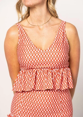 Geometric | V-Neck Top