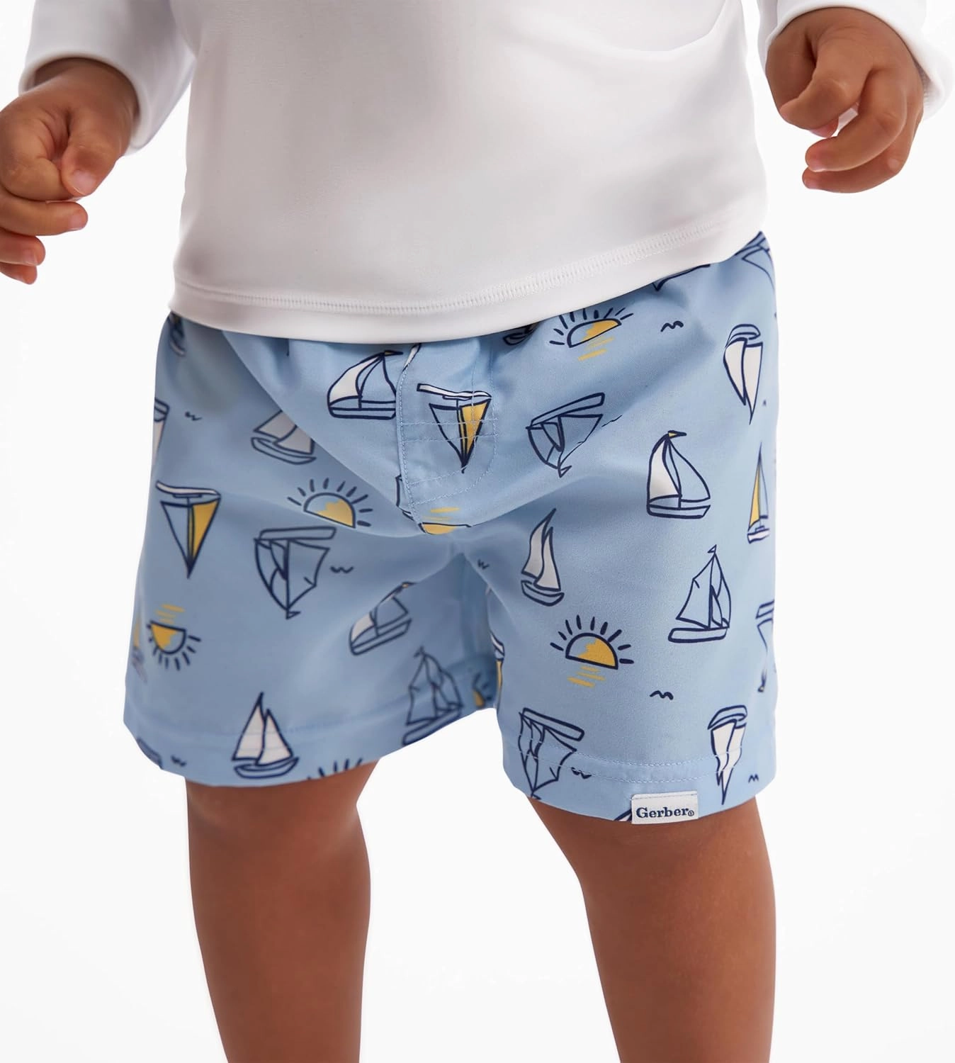 Gerber Baby Boys' Toddler 2-Pack Swim Trunks
