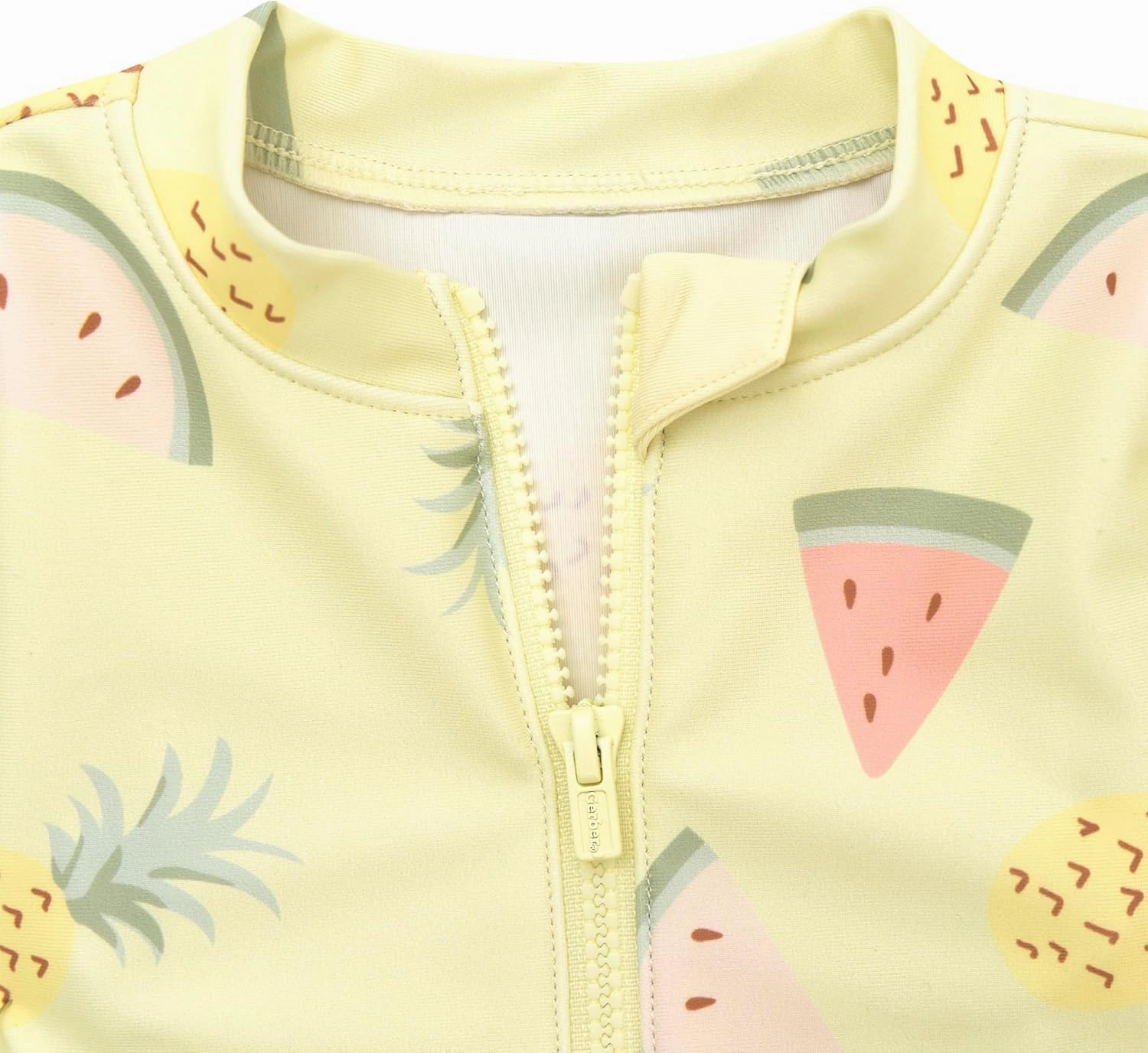 Gerber Girls' Toddler Long Sleeve One Piece Rashguard Swimsuit