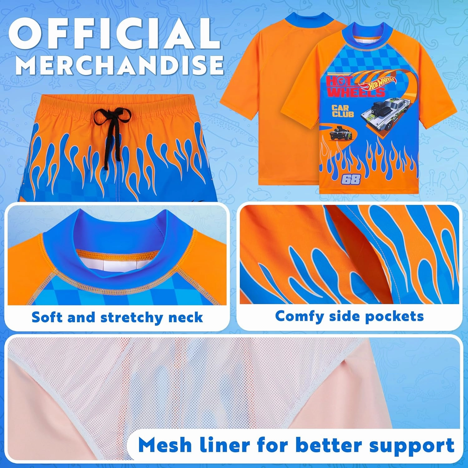 Get Trend Minecraft |Pokemon Swim Suits Rash Guard Bathing Suit Set 2 Pcs Holiday Essentials Pool