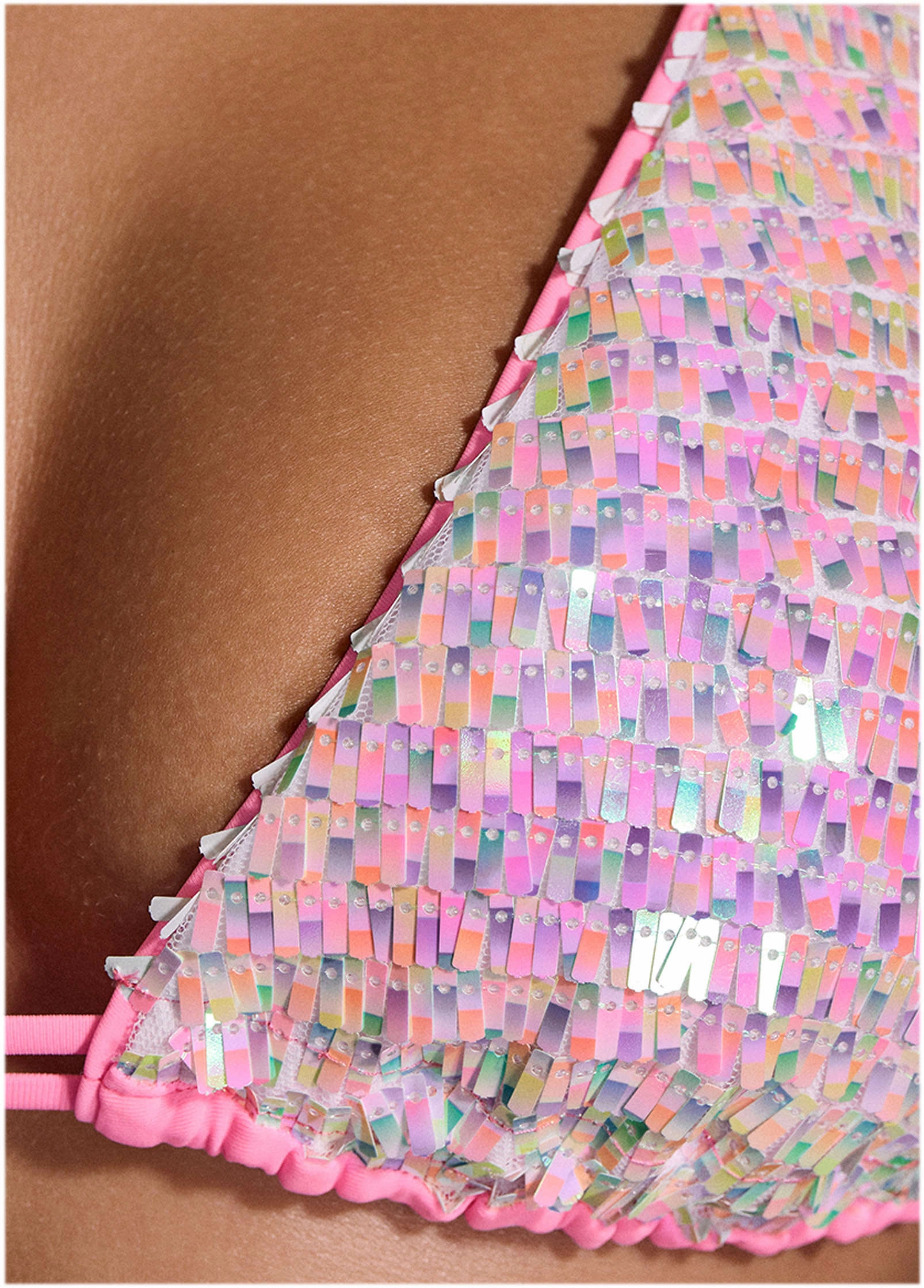 Getaway Glitz Triangle Top - Pink Multi