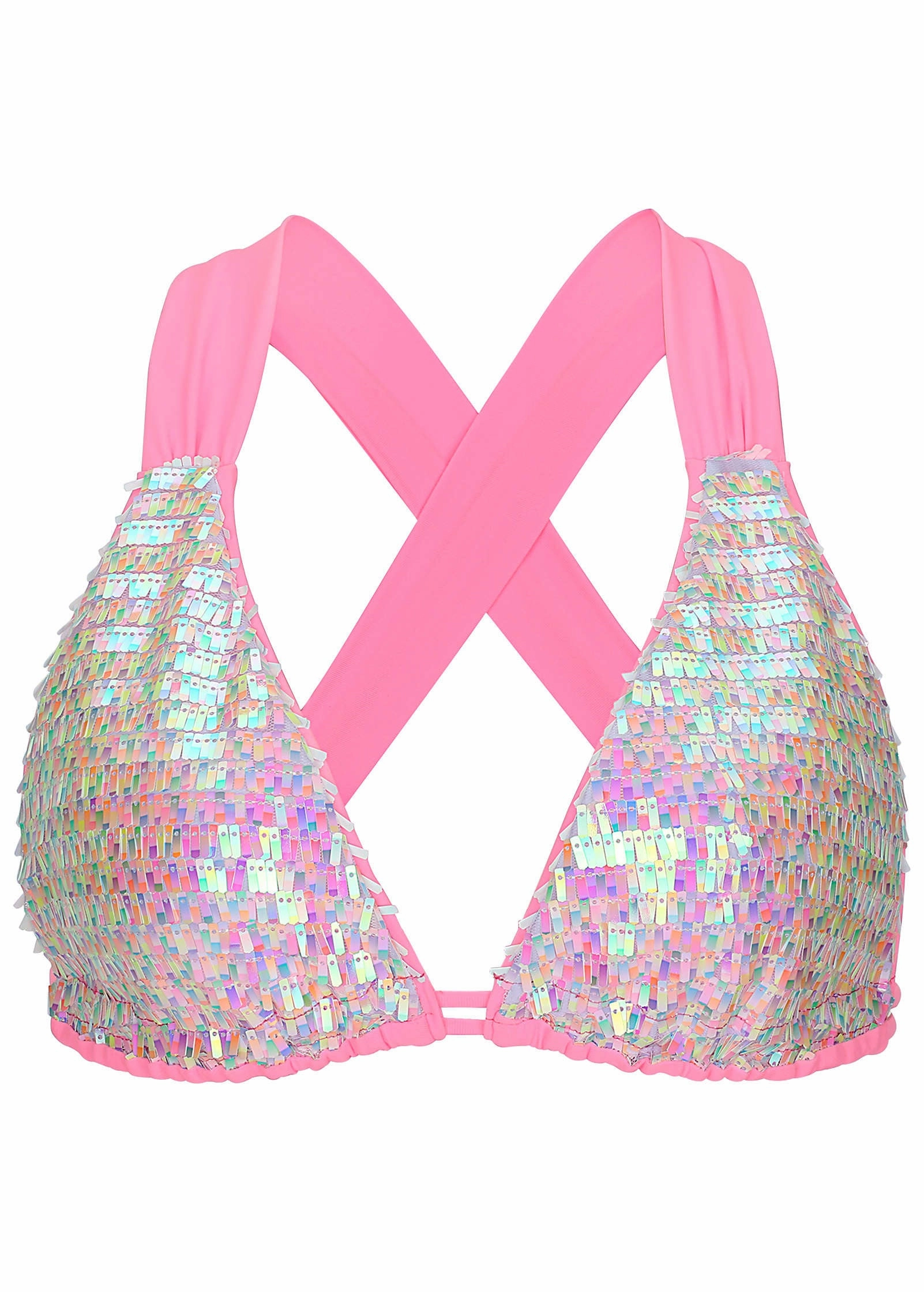 Getaway Glitz Triangle Top - Pink Multi