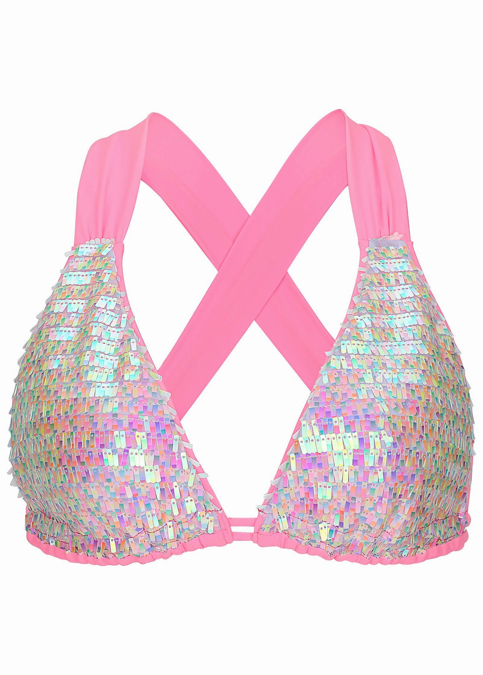 Getaway Glitz Triangle Top - Pink Multi