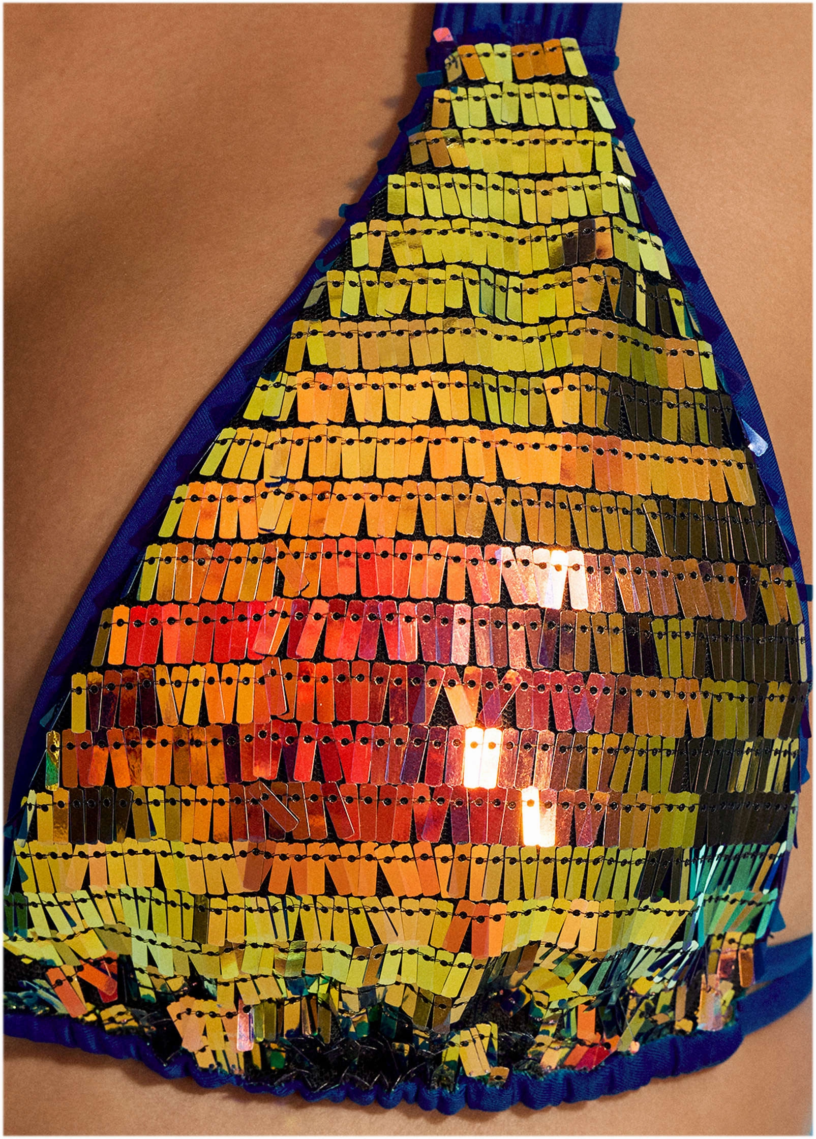 Getaway Glitz Triangle Top - Sea Green Multi