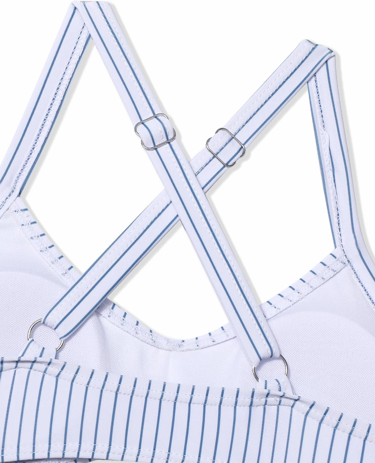 Girl Swimsuit One Piece Cutout Ruched Bathing Suit for Girls V-Neck Color Block Adjustable Straps Pad Swimwear 9-16y