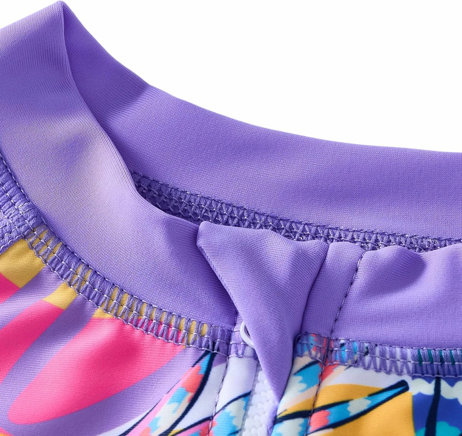 Girls Long Sleeve Rash Guard Swimsuits Zipper Bathing Suits